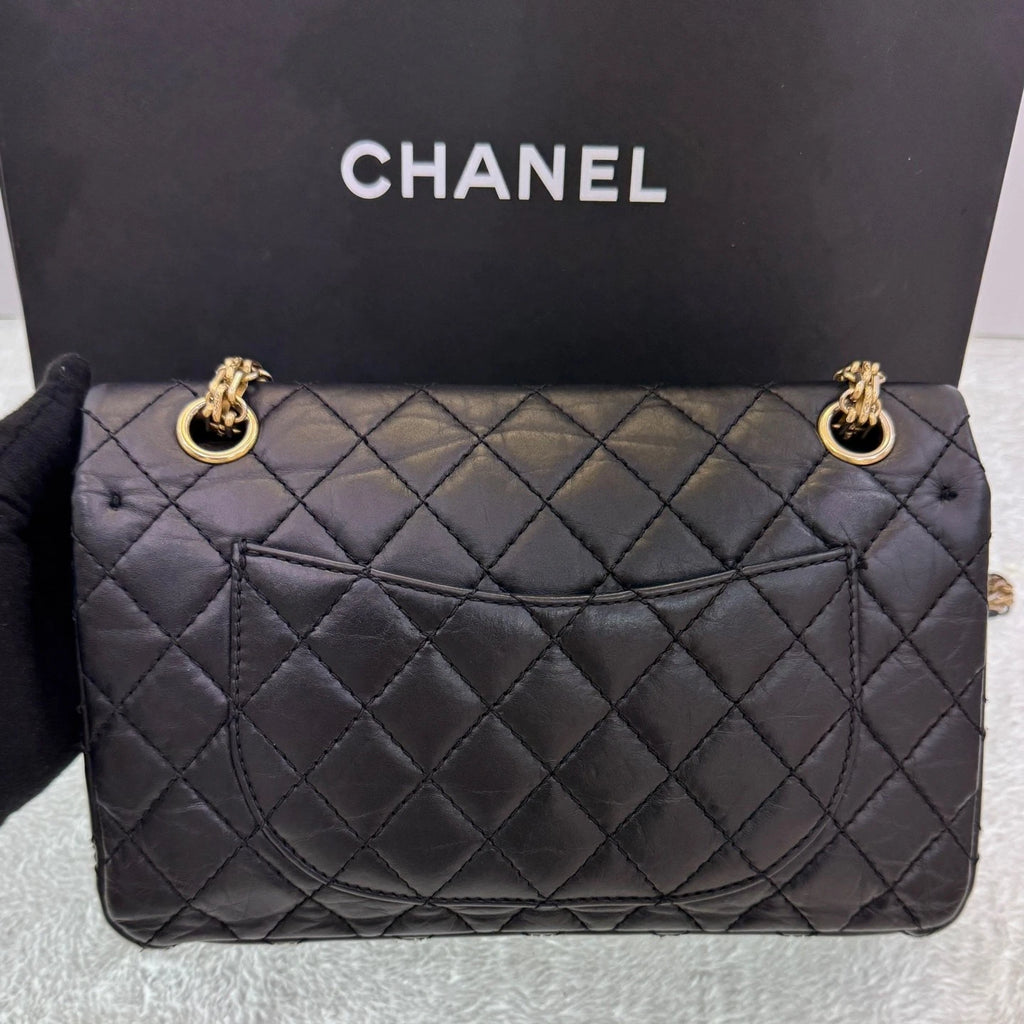 CHANEL 2.55 Black Gold Mini Shoulder Bag For Women