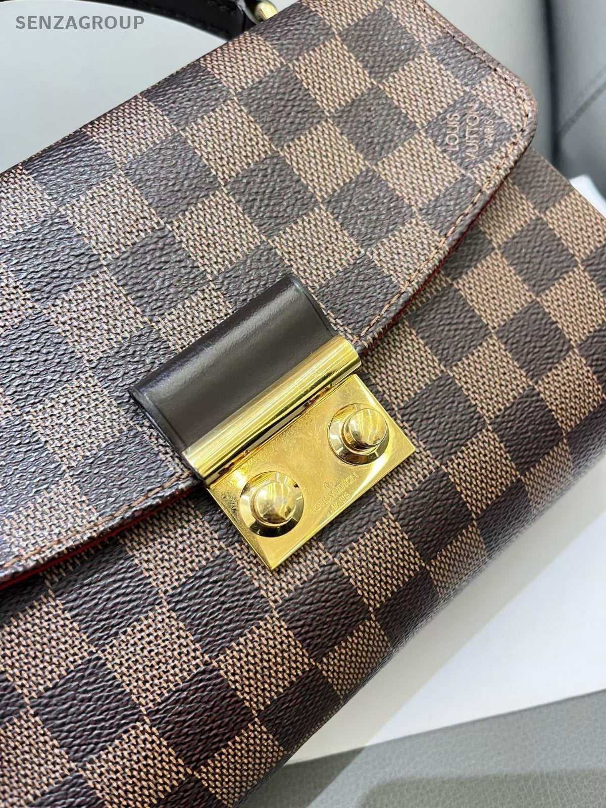Louis Vuitton Croisette Damier Ebene Messenger Top Handle Shoulder Crossbody Bag