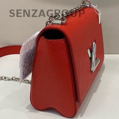 Louis Vuitton Twist MM Epi Leather Pink Silver Chain Shoulder Bag