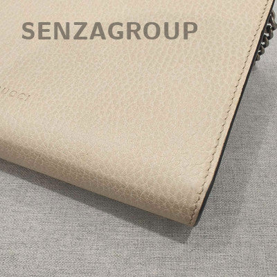 Gucci Dionysus Mini Chain Shoulder Bag Beige Silver Hardware Classic Women