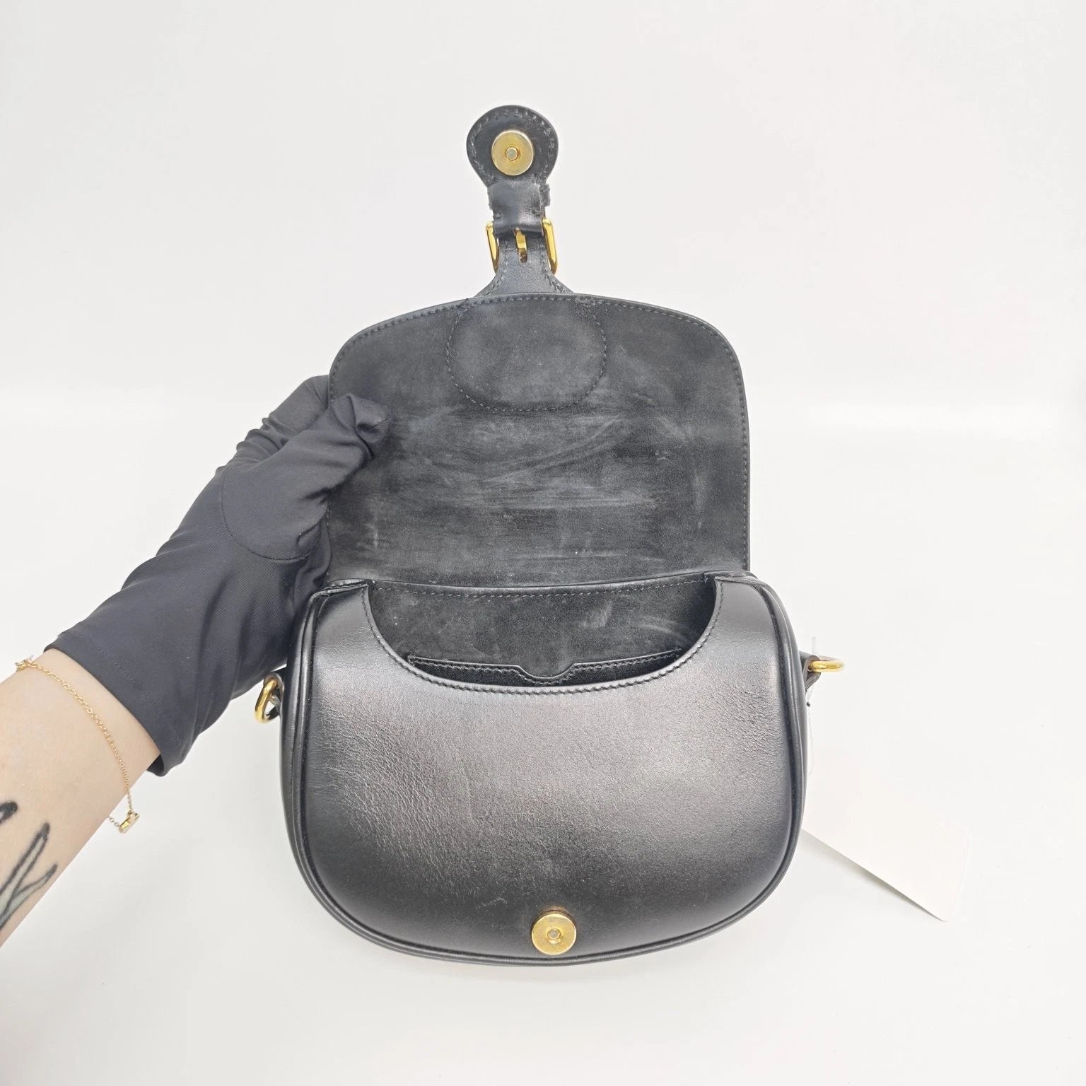 Dior Saddle Black Shoulder Bag Crossbody Excellent