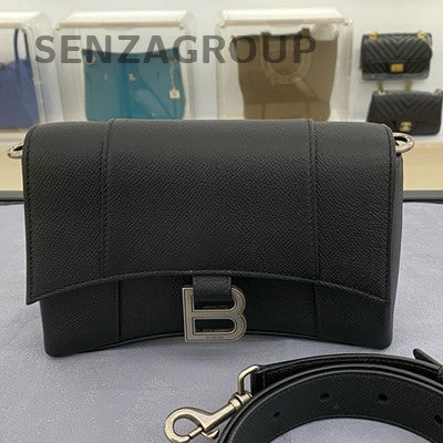 Balenciaga Black Silver Shoulder Crossbody Bag Women Classic Fashion