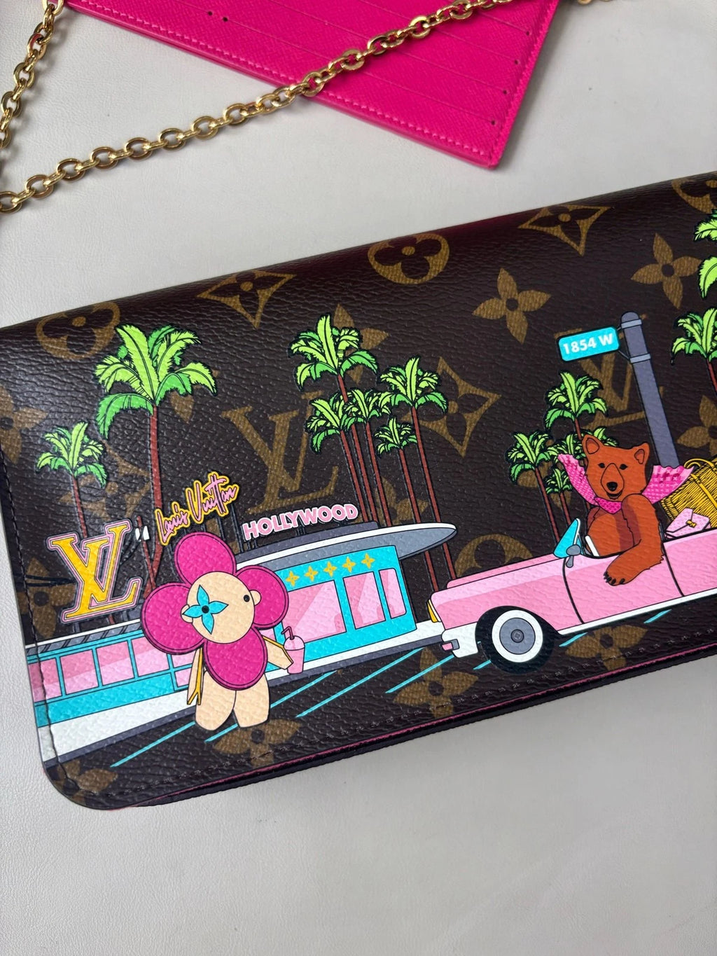Excellent Louis Vuitton Hollywood XMAS Pochette Felicie Monogram Shoulder Bag