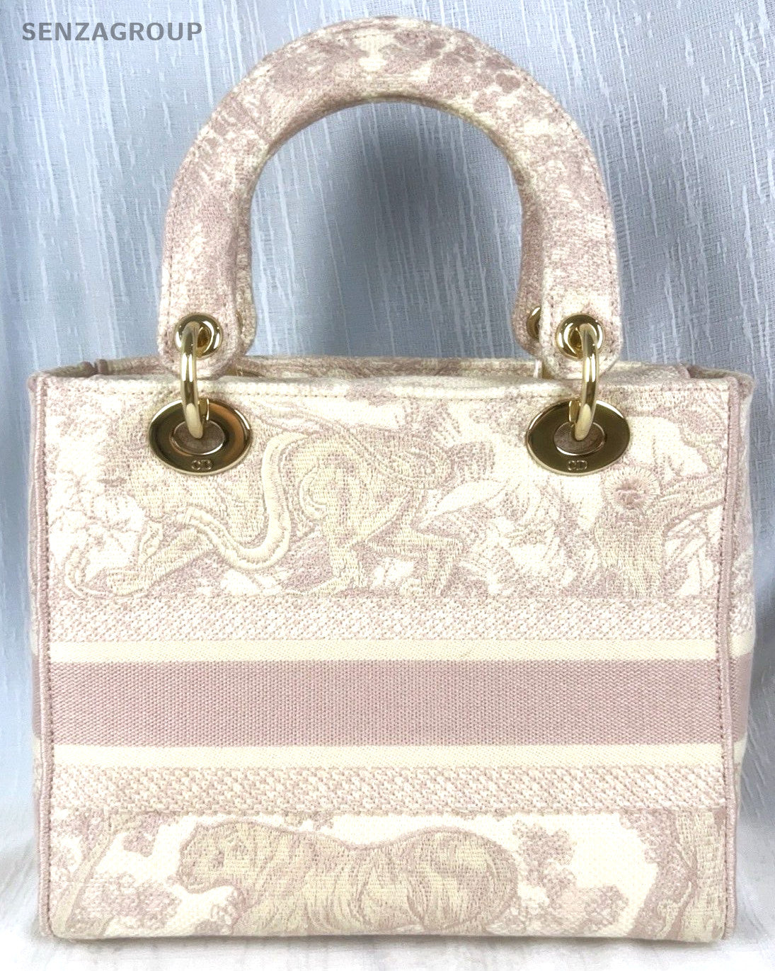 Christian Dior Lady D-Lite Zoo pattern Top Handle 2way Shoulder bag Women Pink