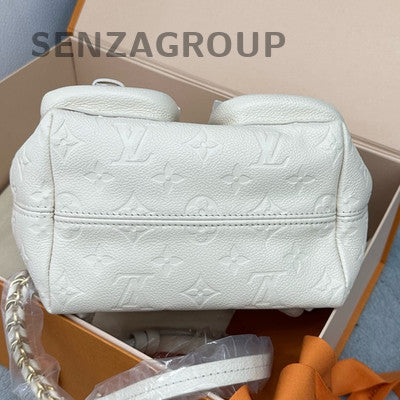 Louis Vuitton White Gold Hardware Monogram Leather Women's Backpack
