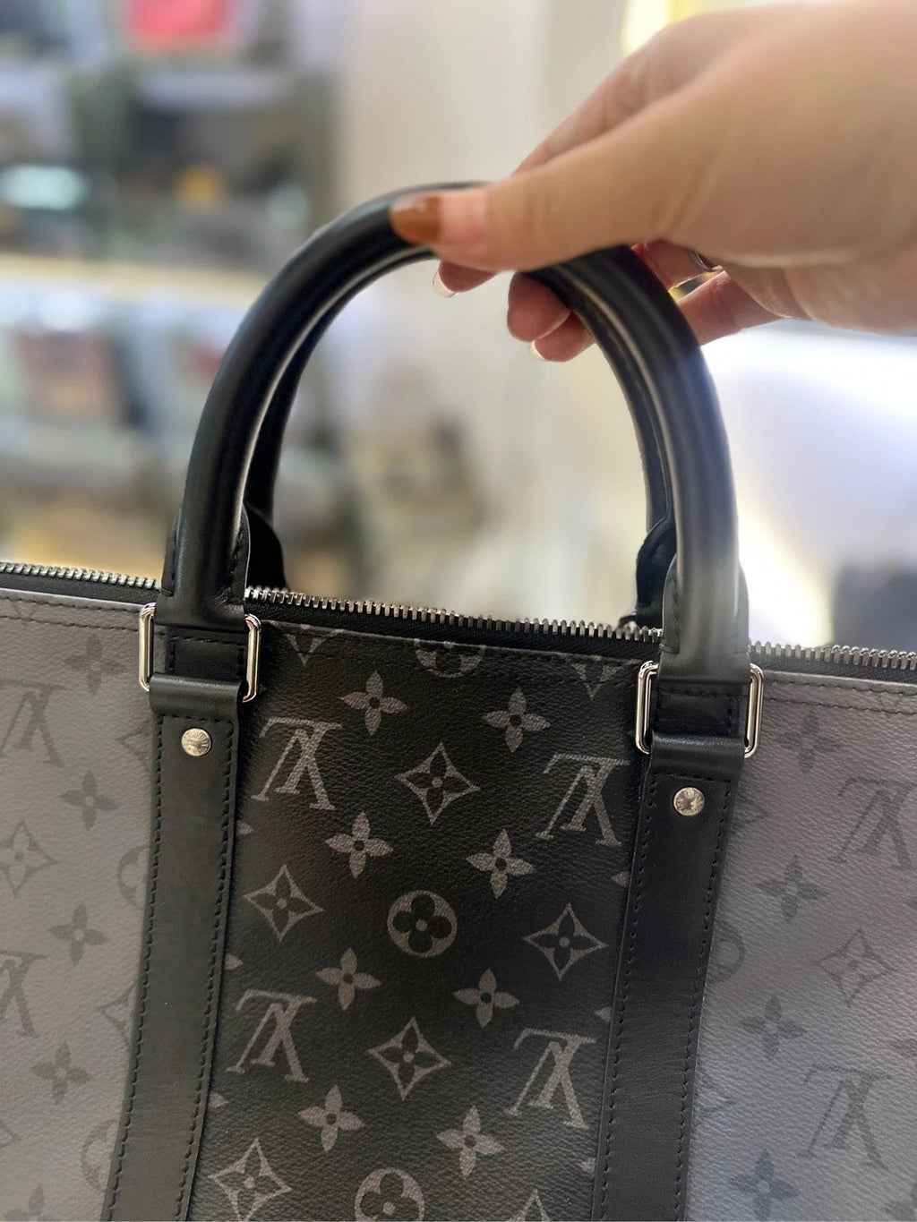 Louis Vuitton Black Keepall50 Bandouliere Travel Bag For Unisex