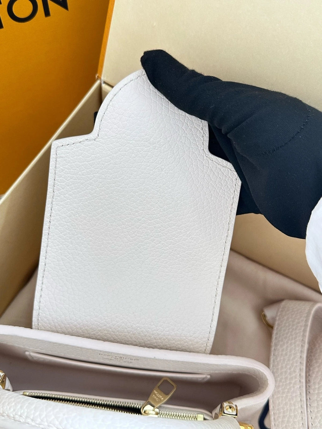 Louis Vuitton White Capucines Mini Crossbody Bag For Women