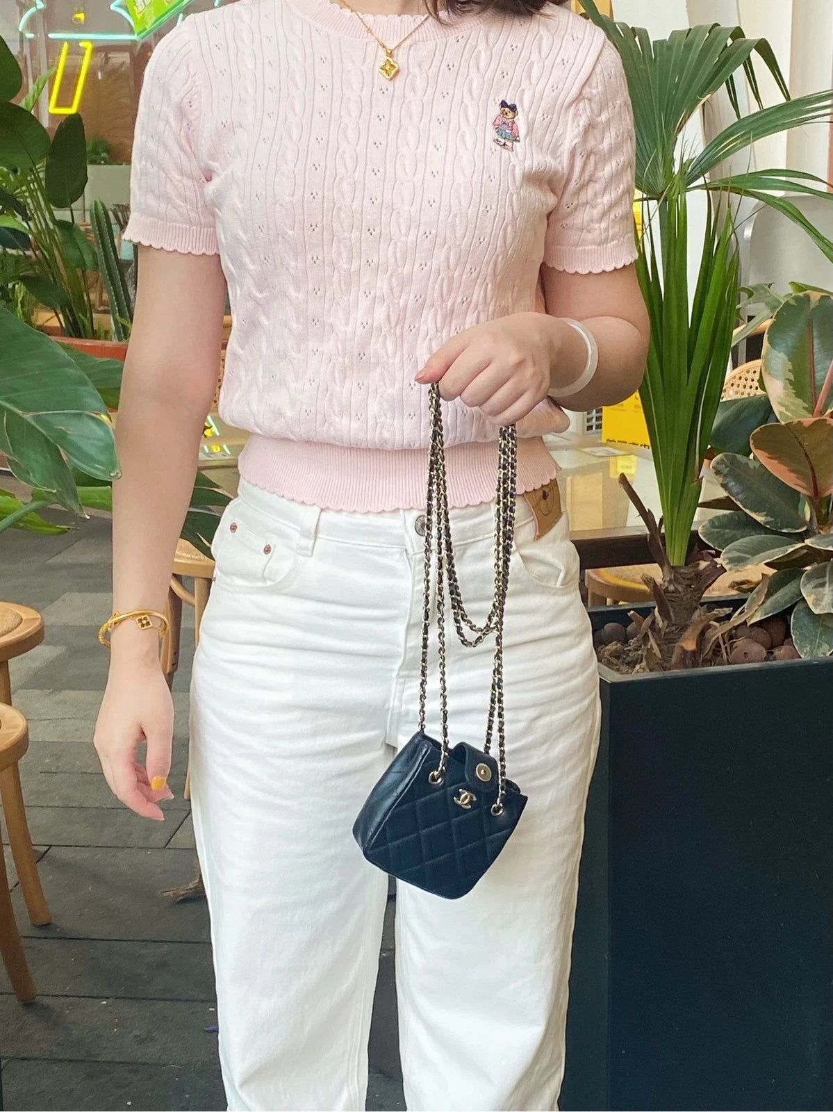 CHANEL Black Mini Chain Crossbody Bag For Women