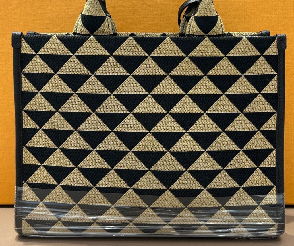 Prada Symbole PM Tote Handbag Crossbody Black Used Women Classic Designer