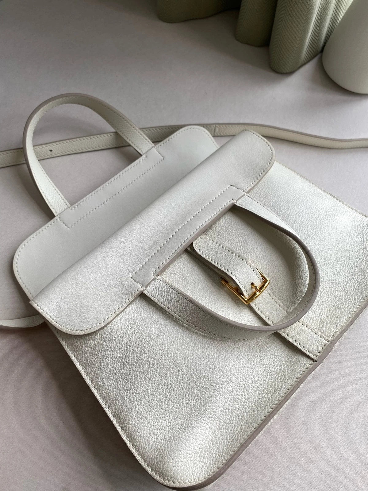 Hermes Halzan25 Gold Hardware Crossbody Handbag For Women