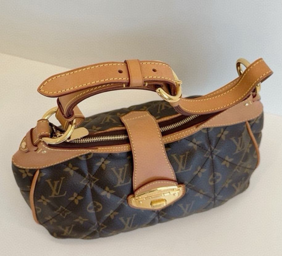 Louis Vuitton Boetie Monogram Shoulder Bag Brown Gold Women Classic