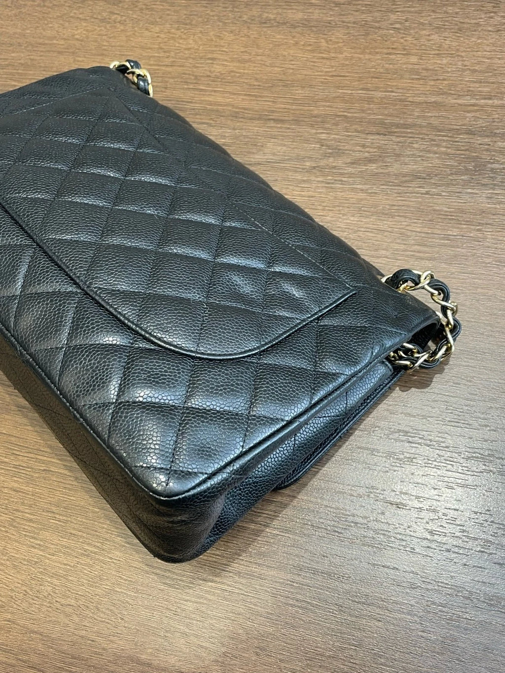 Chanel Classic Flap Jumbo Chain Shoulder Bag Crossbody Women Diamond