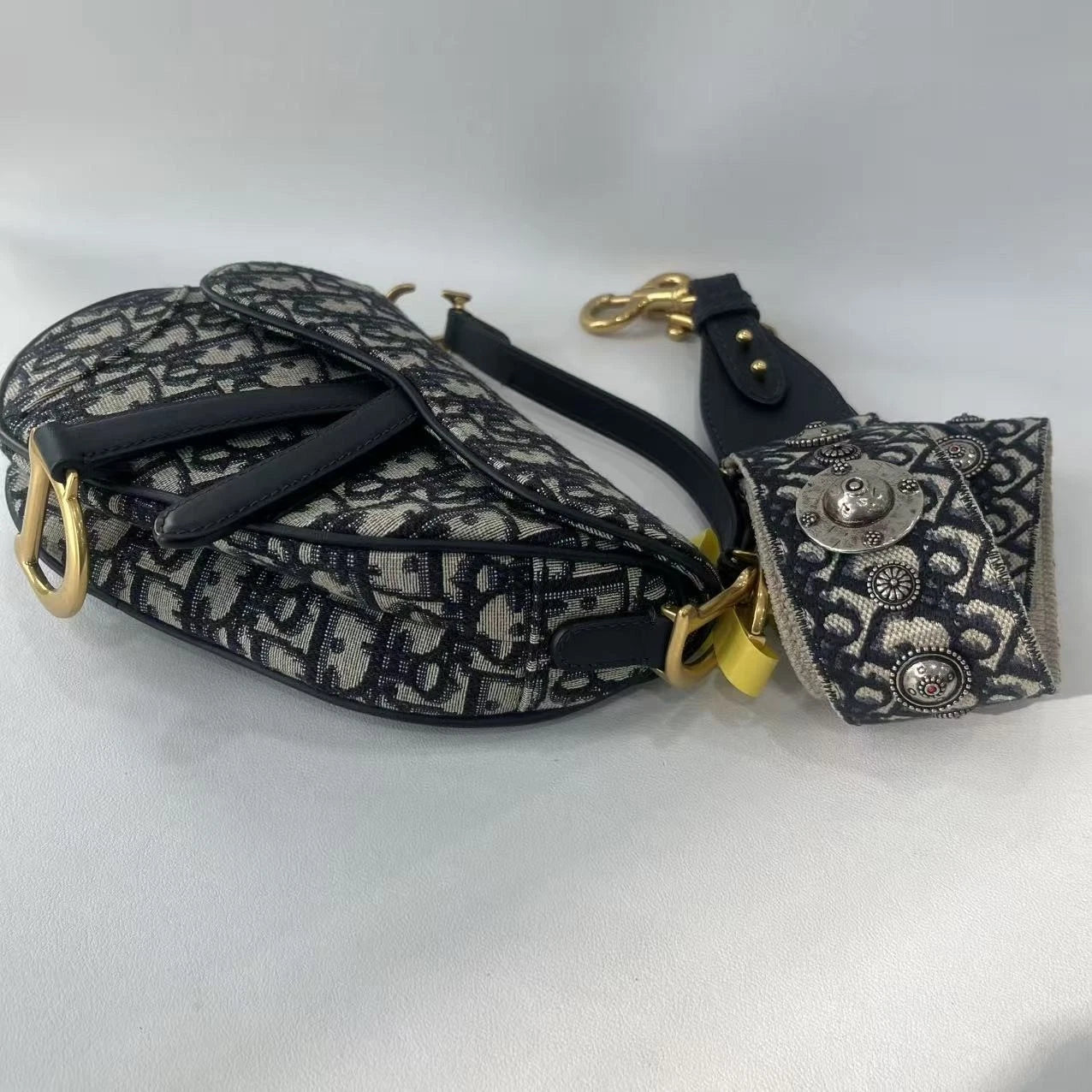 Dior Saddle Canvas Shoulder Bag Excellent