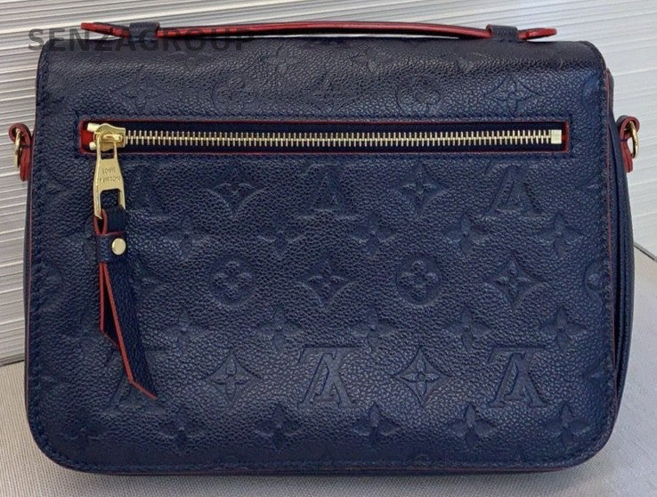 Louis Vuitton Monogram Empreinte Blue Leather Pochette Métis Handbag Crossbody