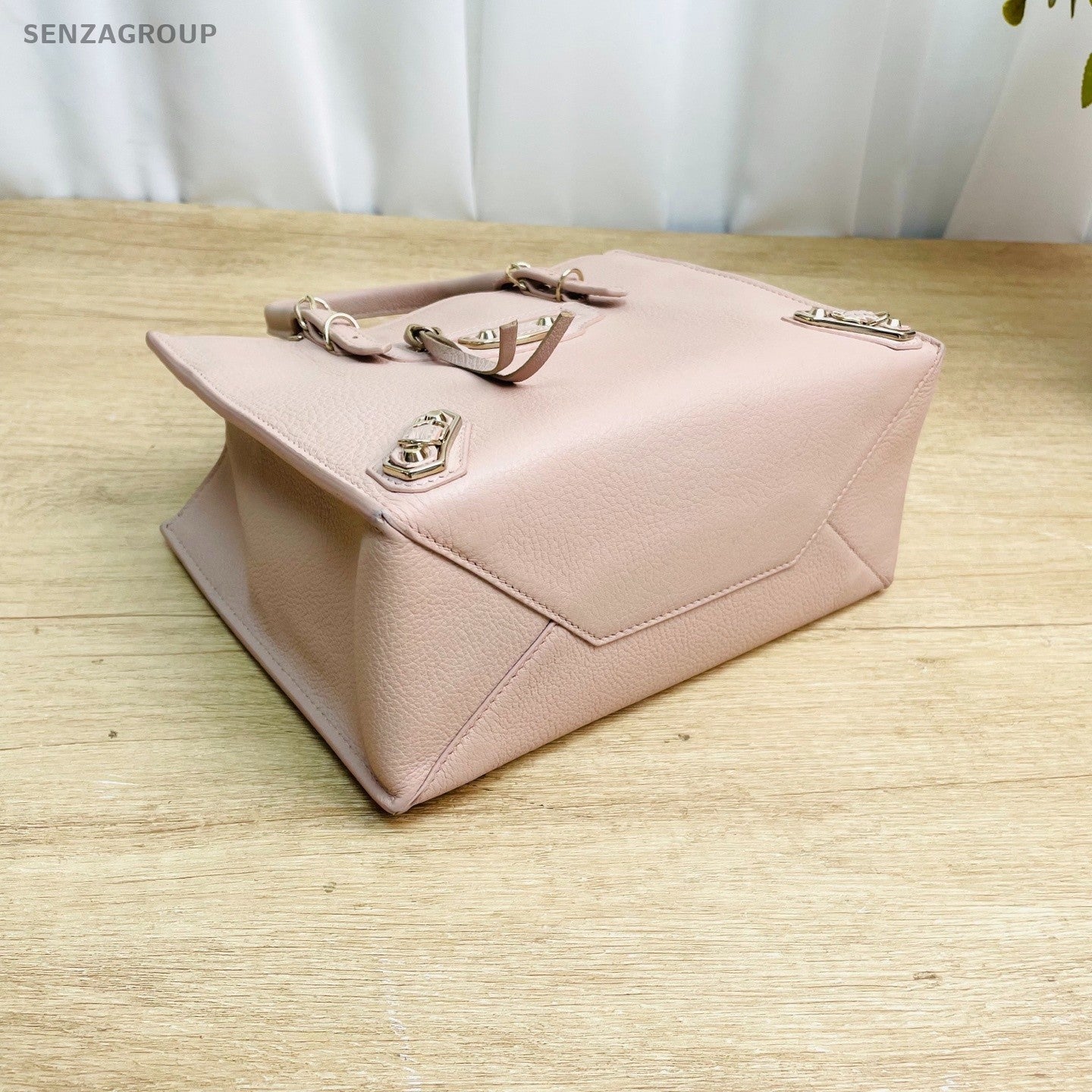 Balenciaga Classic Mini Tote Top Handle Shoulder Crossbody Bag Pink Vintage
