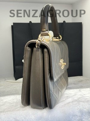 Chanel Trendy CC Shoulder Bag Lambskin Olive Green Gold Hardware