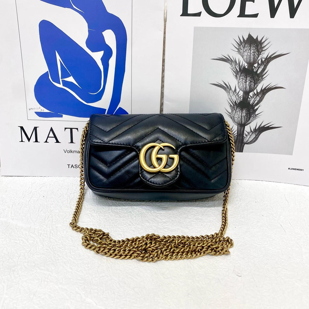 GUCCI GG Marmont Mini Chain Shoulder Bag For Women