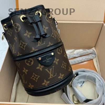 Louis Vuitton Monogram CANOE Bucket Bag Brown Black Women's Shoulder Tote