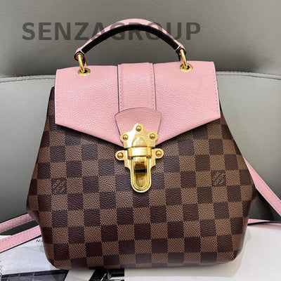 Louis Vuitton Damier Azur & Pink Clapton Backpack Gold Hardware Women's