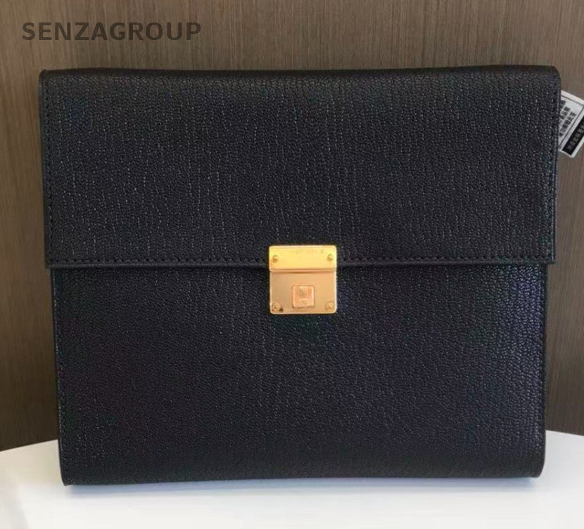 Hermes Clic 2Way Shoulder Bag Crossbody Black Gold Used Women Classic