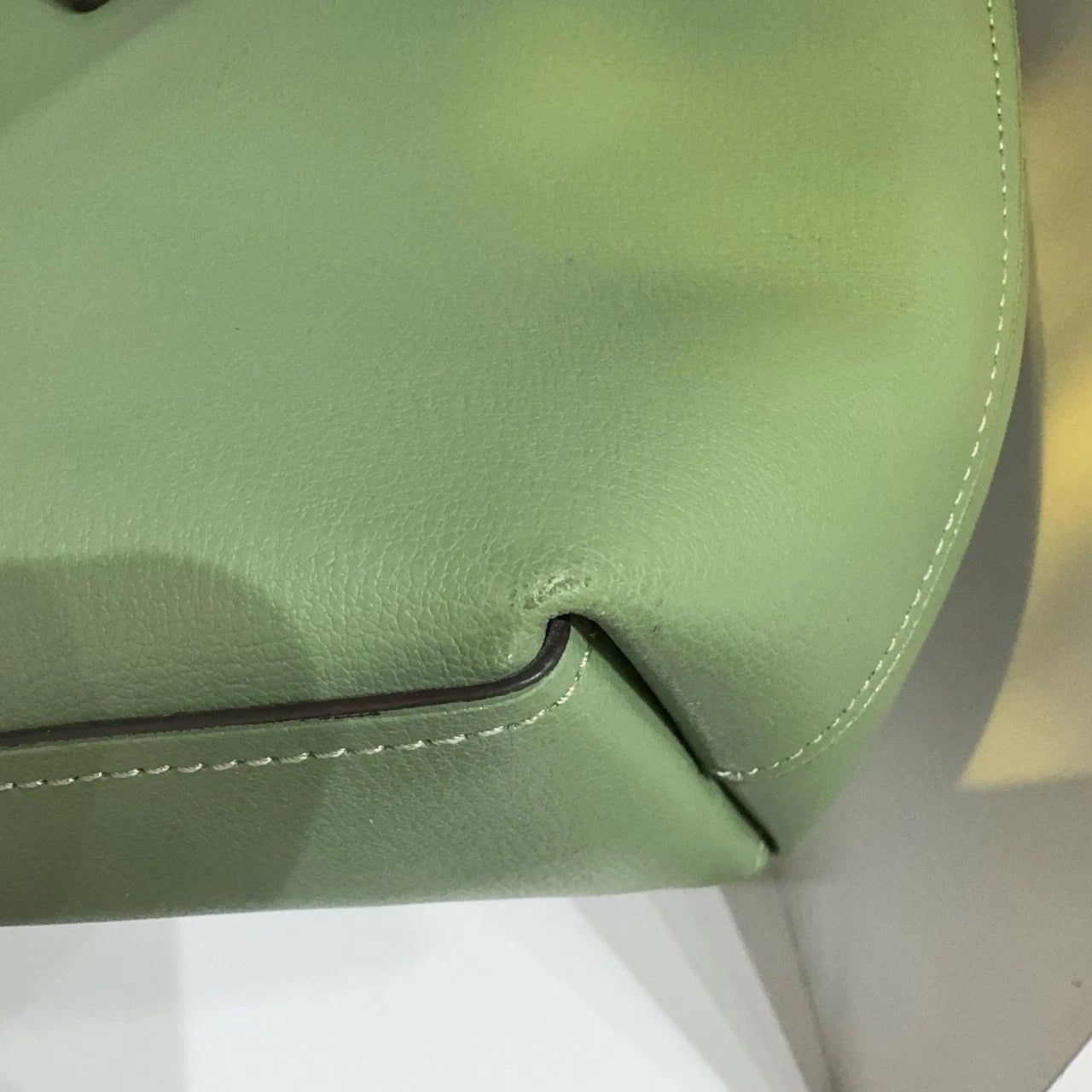 Coach Silver Logo Green Tote Shoulder Bag for Women