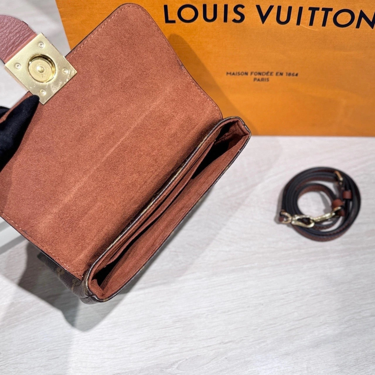 Louis Vuitton Locky BB Monogram Canvas Crossbody Shoulder Bag Women