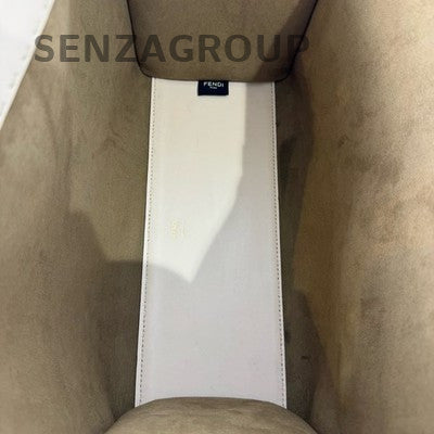 Fendi Sunshine Tote Bag Beige Gold Hardware Classic Women's Handbag