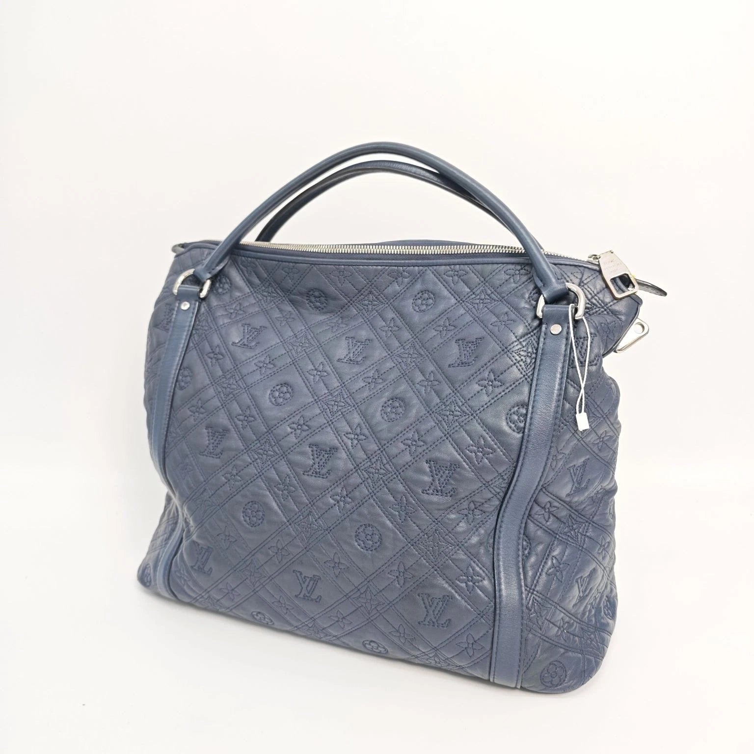 Louis Vuitton Blue Embossed Leather Handbag Crossbody Bag For Women