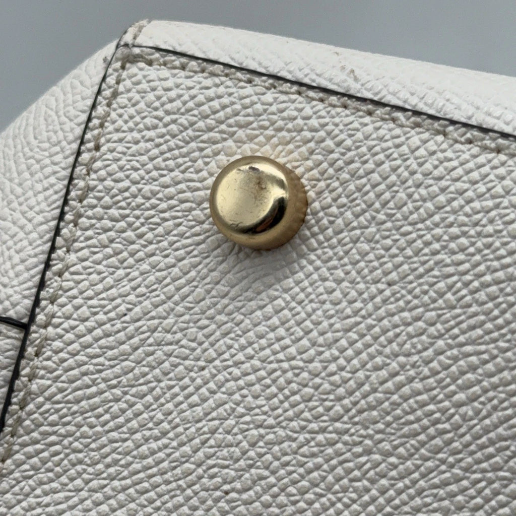 Coach Blare Women White Leather Rivet Patchwork Shoulder Handbag Crossbody Bag