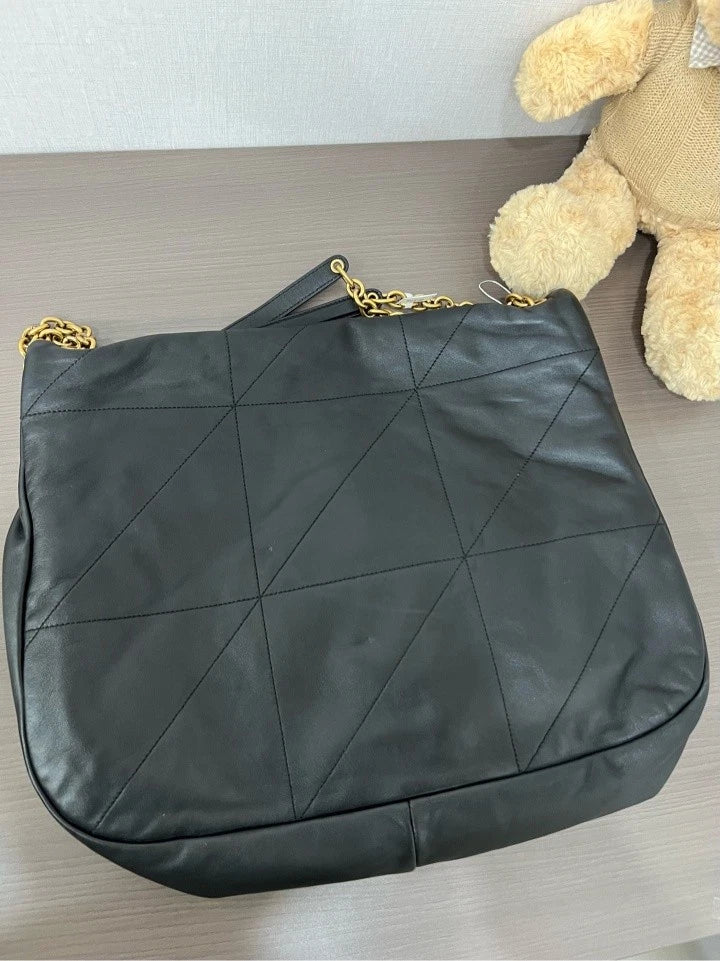 YSL Saint Laurent Black Gold Large Jamie Shoulder Bag For Women