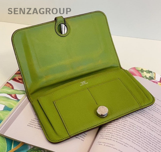 Hermes Dogon Wallet Fennel green Women Passport holder