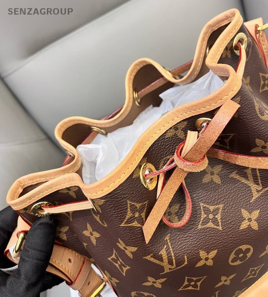 Louis Vuitton Noe Monogram Drawstring Shoulder bag Women Brown