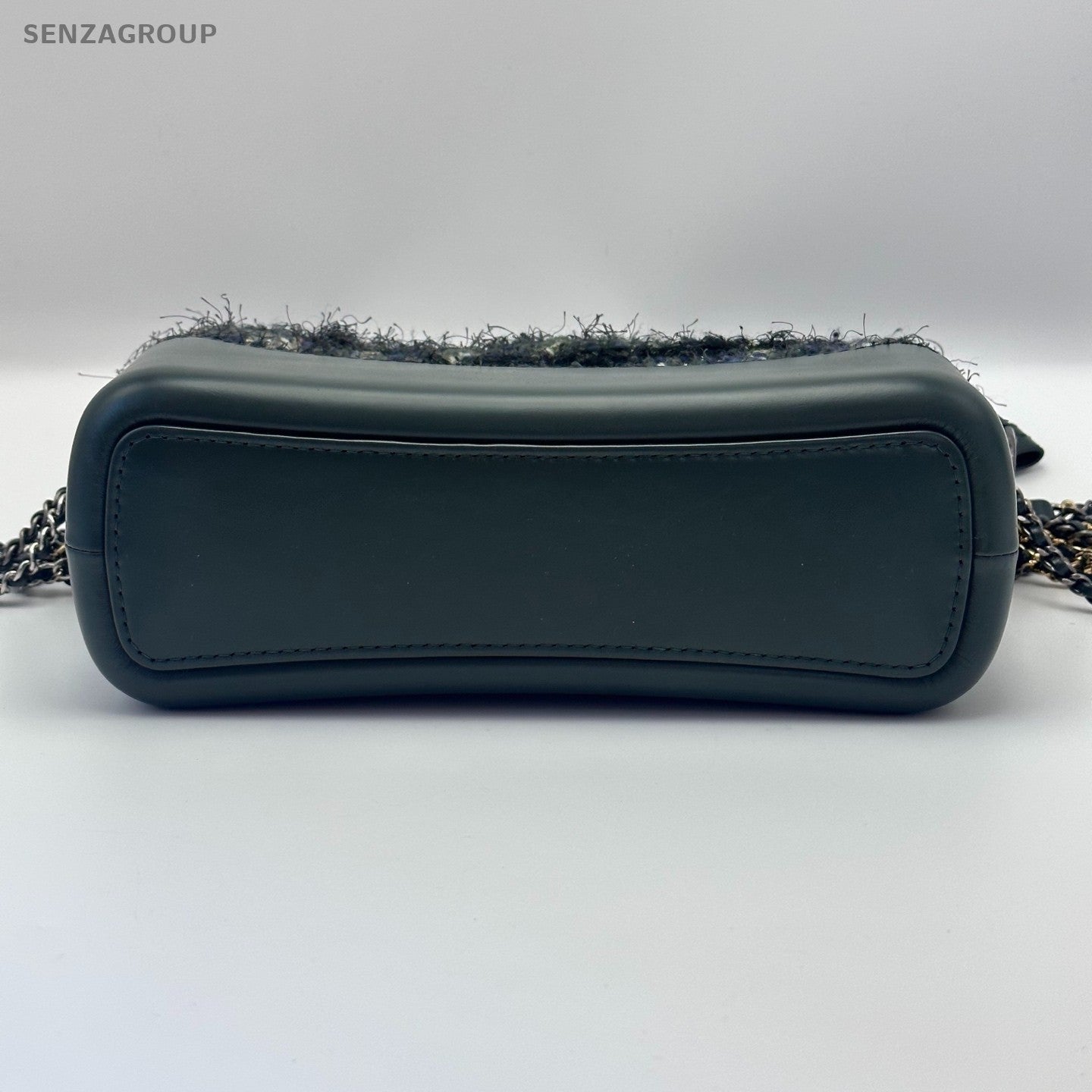 Chanel Gabrielle MM wool fabric Chain Shoulder bag dark green Women