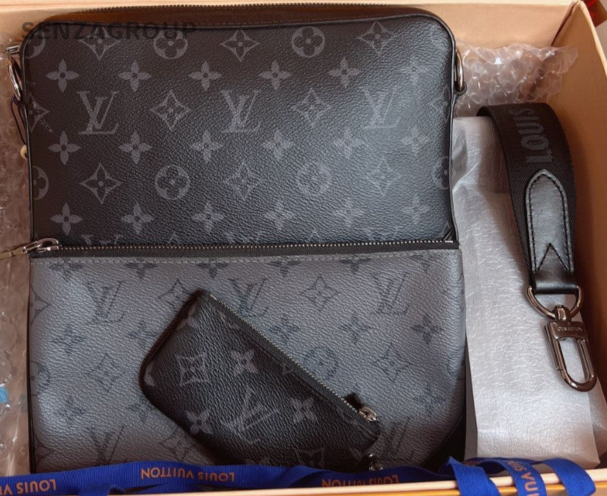 Louis Vuitton Trio Black Monogram Shoulder bag Crossbody Almost Brand NEW