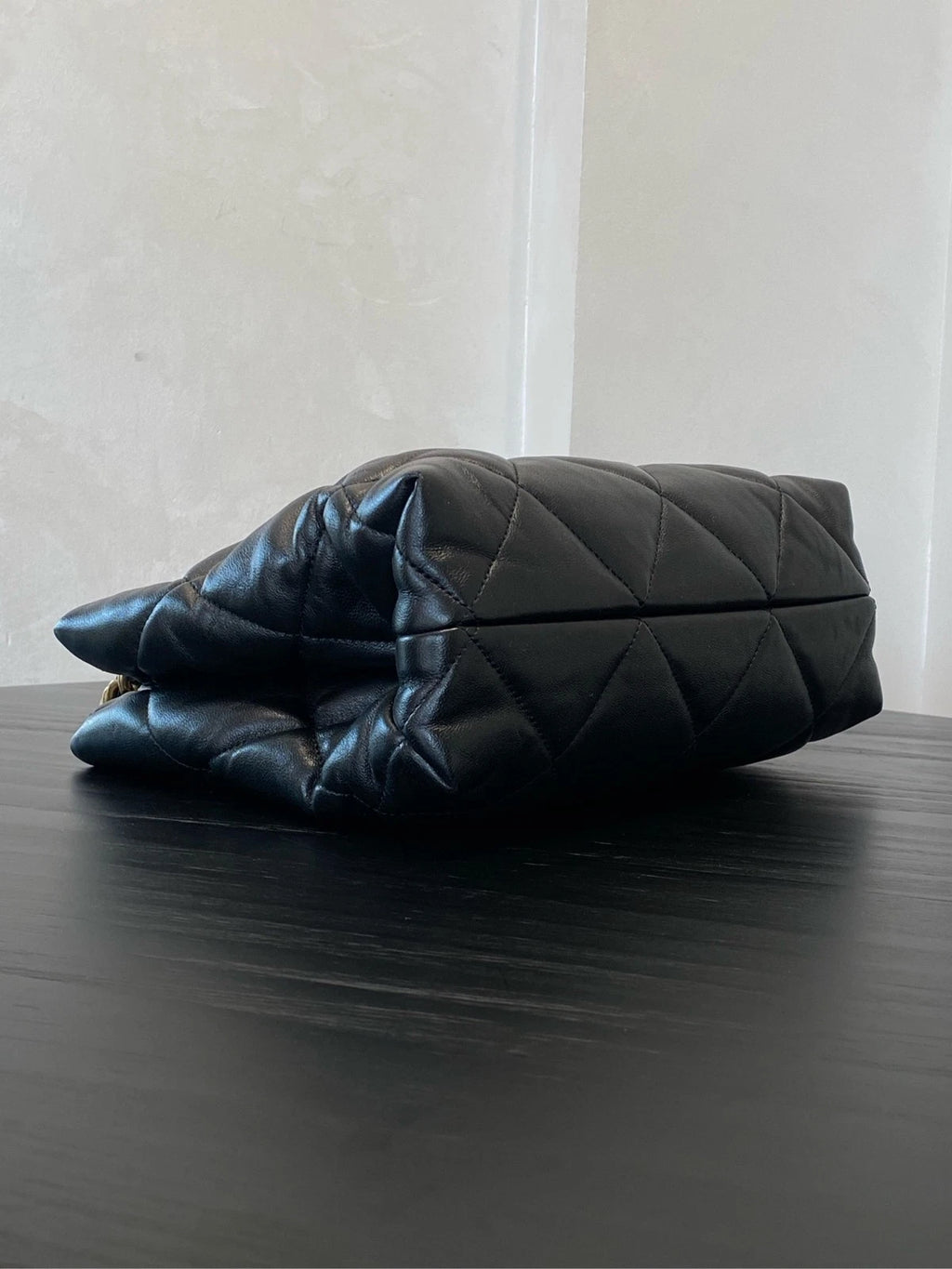 CHANEL Black Gold Puff Small Tote Bag For Women