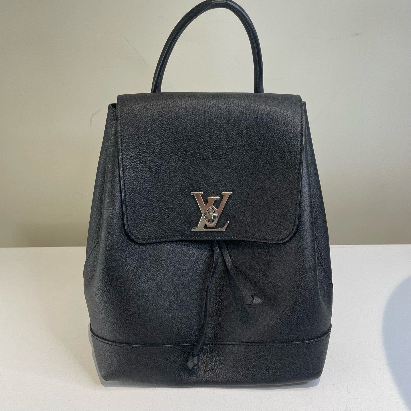 Louis Vuitton Lockme Backpack Black Silver Unisex Adults Classic