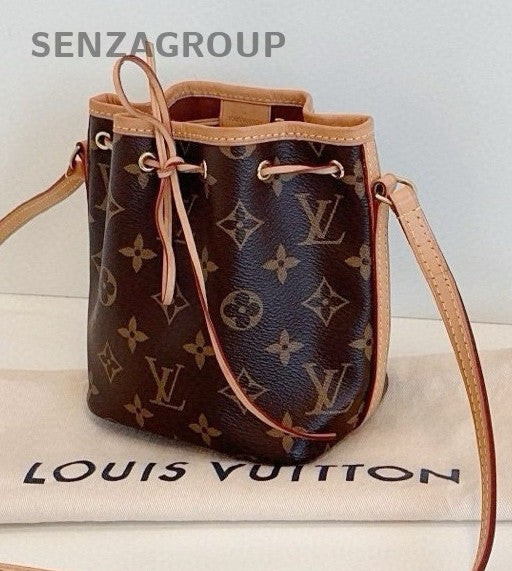 Louis Vuitton Nano Noe Drawstring Monogram Brown Crossbody bag Women