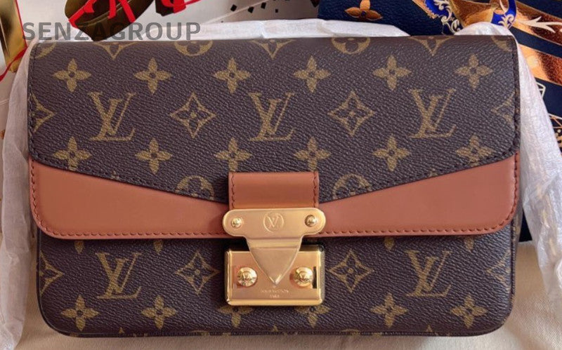 Louis Vuitton Marceau Monogram Shoulder Bag Brown Gold Women Classic Designer