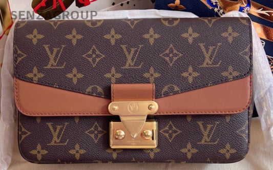 Louis Vuitton Marceau Monogram Shoulder Bag Brown Gold Women Classic Designer