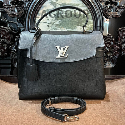 Louis Vuitton Black Silver MY LOCKME EVER Medium Leather Handbag