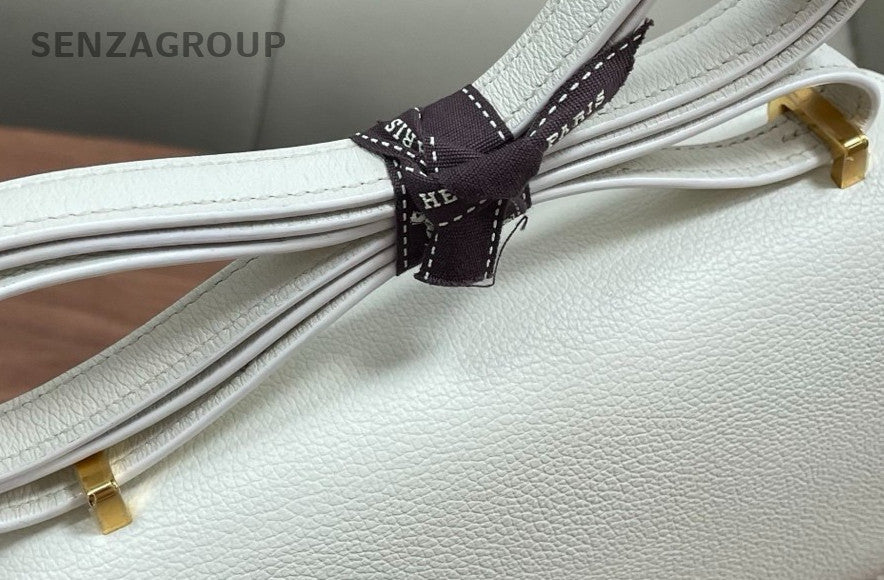 Hermes Constance18 Epsom Leather Mini Crossbody White Gold Women Classic