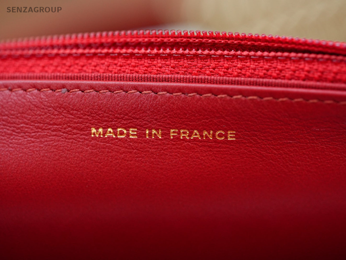 CHANEL Woc Diamond pattern Calfskin Chain Shoulder bag Women Red Gold