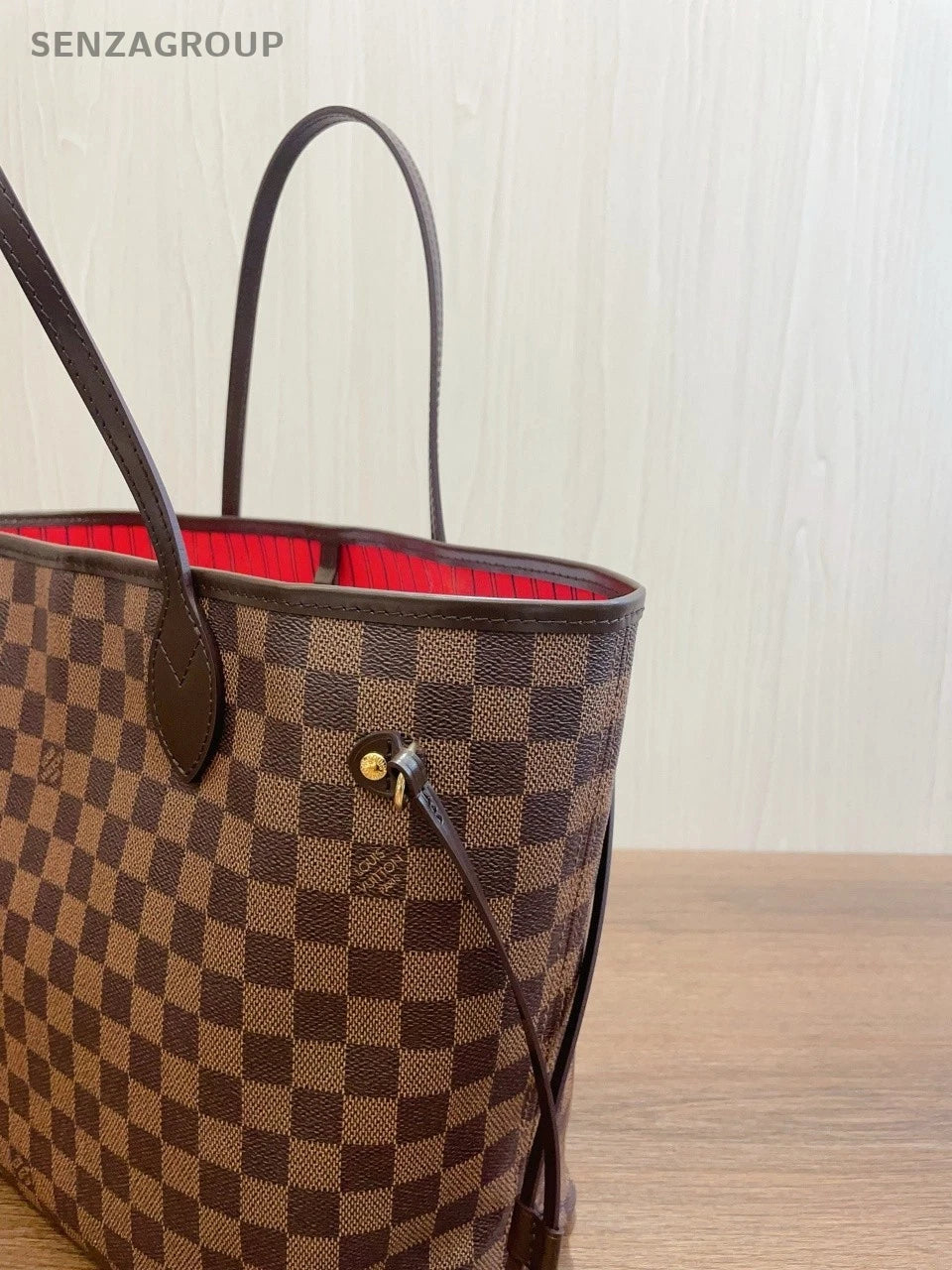 SJ0001 Neverfull MM damier ebene with pouch Z