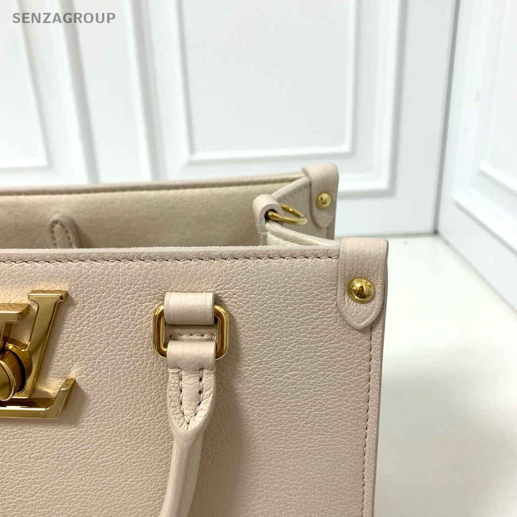 Louis Vuitton Lock & go tote Top Handle bag Calfskin Handbag Women Nude pink