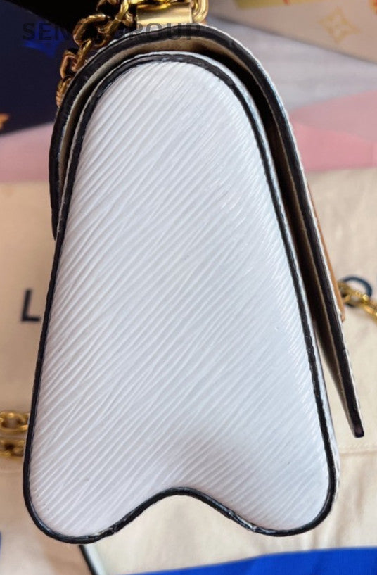 Louis Vuitton Twist PM Epi Chain Shoulder Bag White Gold Used Women Classic