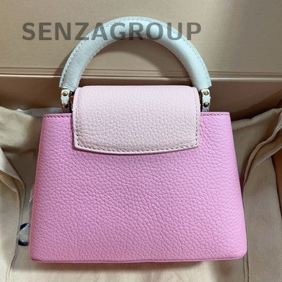 Louis Vuitton Capucines Mini Pink Gold Handbag Shoulder Bag Women Fashion