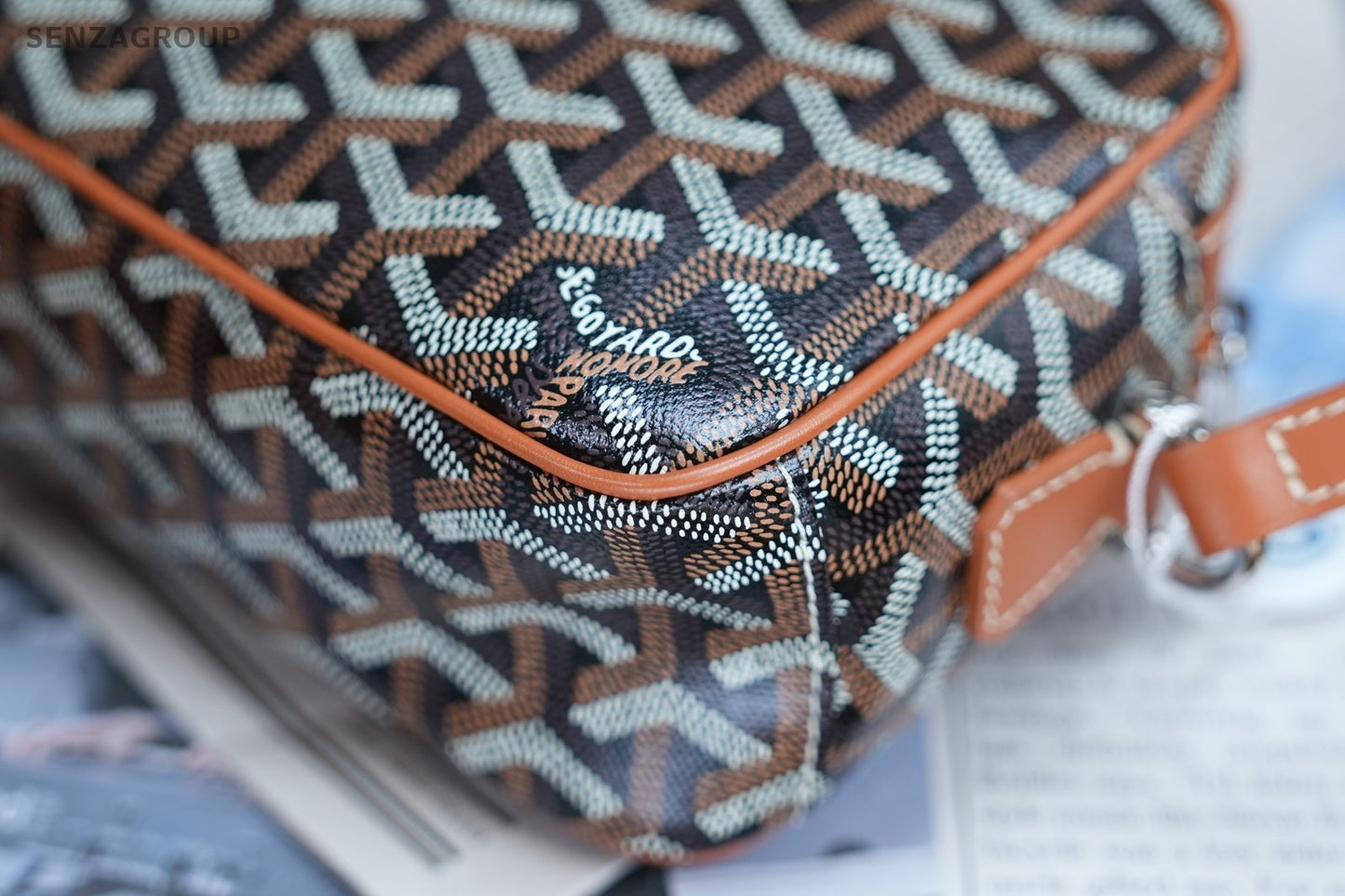 Goyard Monogram Camera Bag 2ways Shoulder Crossbody Bag Women Brown