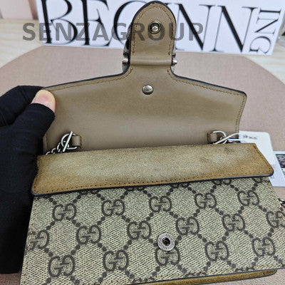 Gucci Dionysus Mini Suede Chain Shoulder Bag Silver Hardware Women's Fashion