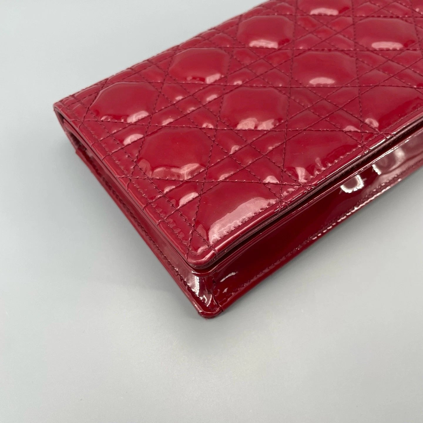 Dior Lady Dior Red Chain Bag Excellent