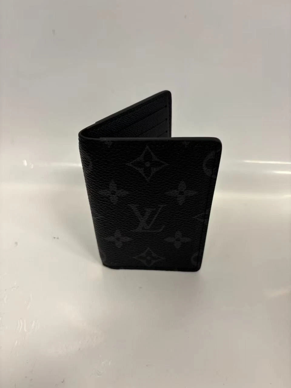 Sj0001 Louis Vuitton Black Monogram Canvas Card Holder U Excellent